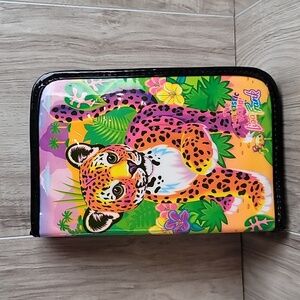 Y2K Lisa Frank Mini Binder Planner Zippered  Rainbow Leopard Hunter Vintage
